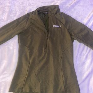 Gym Shark Army Green 1/2 zip workout jacket